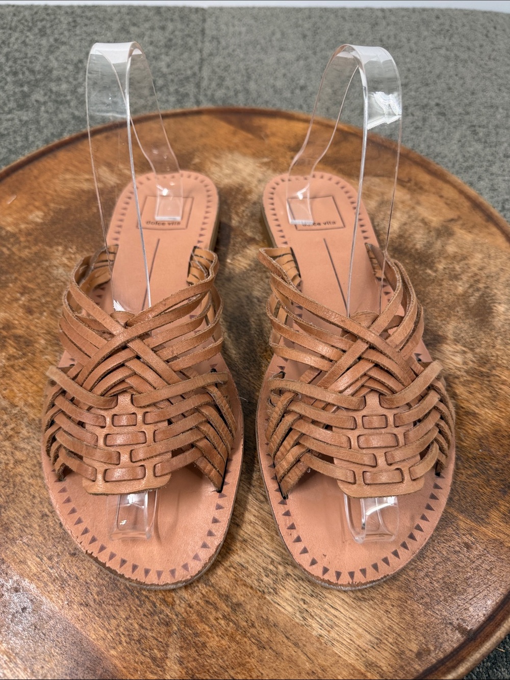 Dolce Vita Sandals Wm 8B Jacey Woven Leather Slide Haurache Boho Festival - Picture 3 of 13